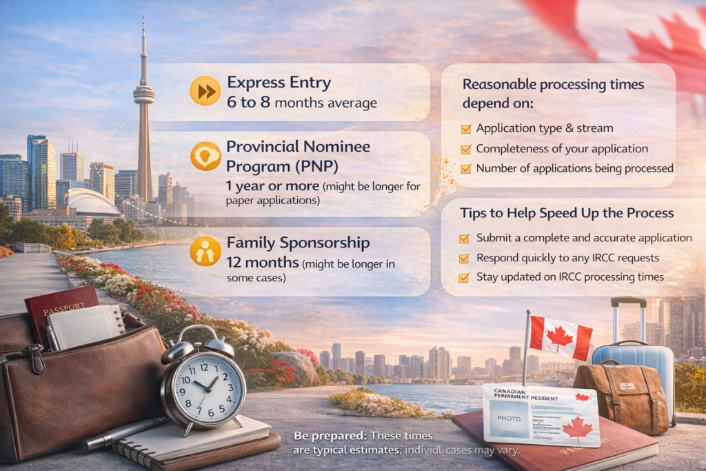 Canadian immigration processing timelines